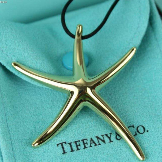 TIF27156062 light gold starfish pendant