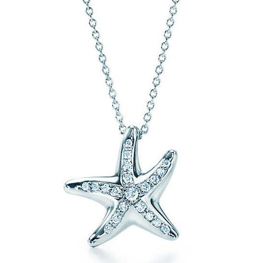TIF38508036 diamond starfish pendant