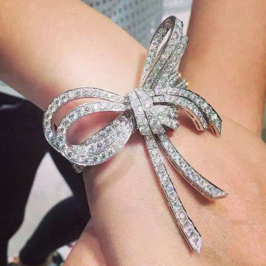 TIF32568612 full diamond ribbon butterfly ring bracelet