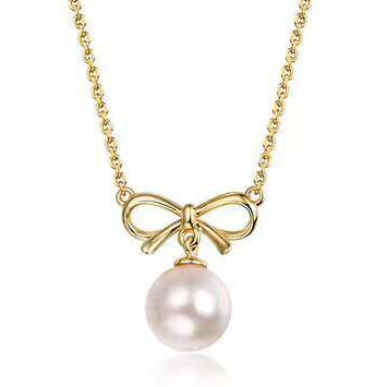 TIF60981959 bow pearl chain pendant