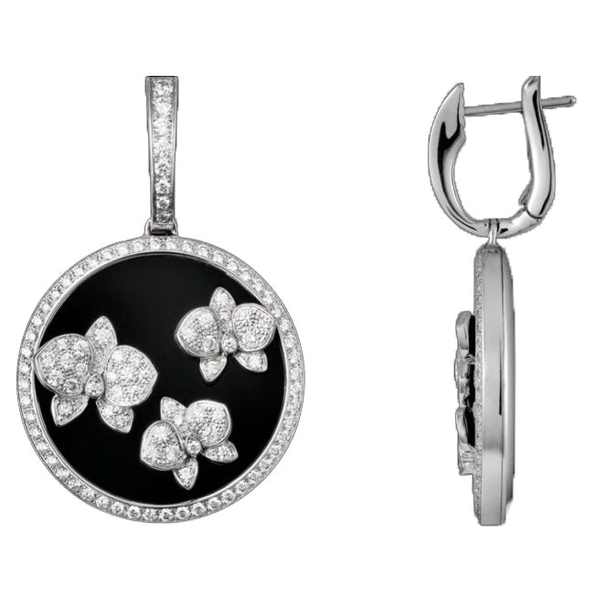 KDY-N8050400 butterfly flower round earrings ear clap