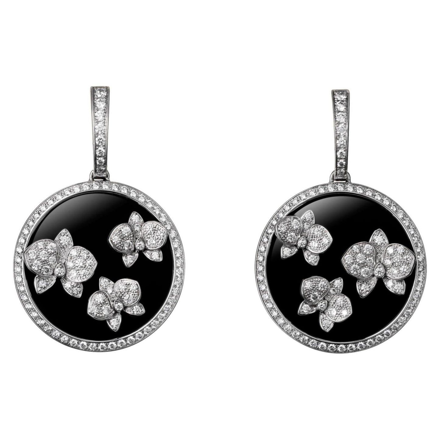 KDY-N8050400 butterfly flower round earrings ear clap