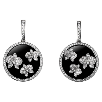 KDY-N8050400 butterfly flower round earrings ear clap