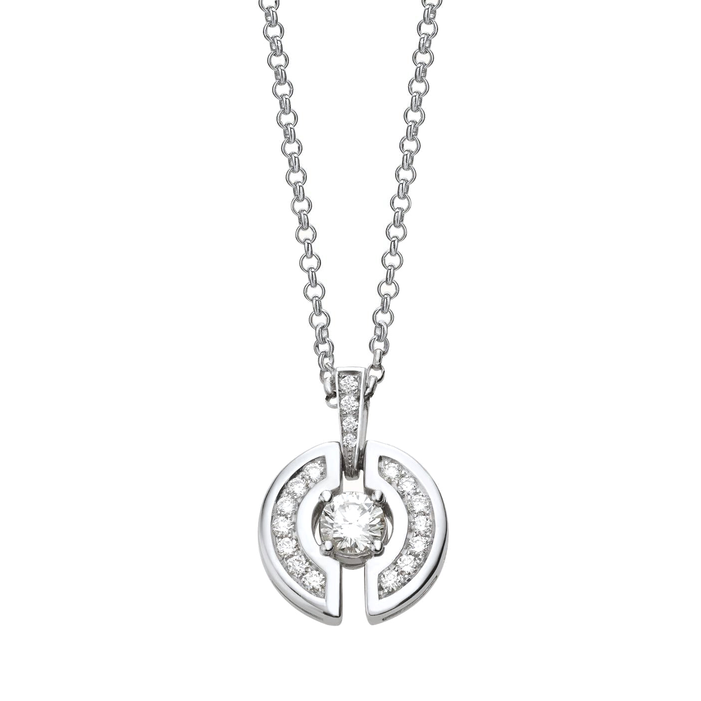 BGL-354312-CL858113 round Chinese character full inlaid pendant