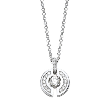 BGL-354312-CL858113 round Chinese character full inlaid pendant