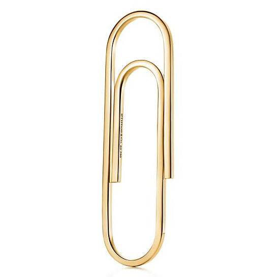 TIF88875491 light gold paper clip brooch