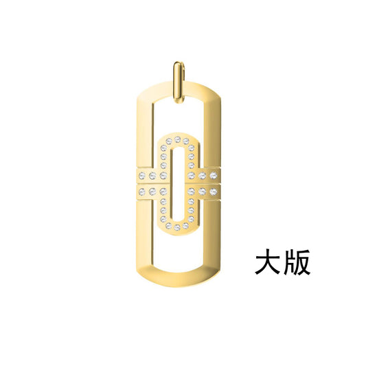 BGL-CL489062大版单扣半钻中字吊坠