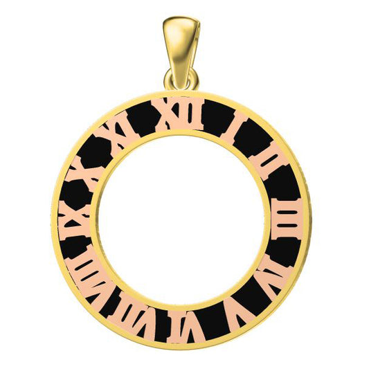 TIF56100989 Roman numeral round pendant