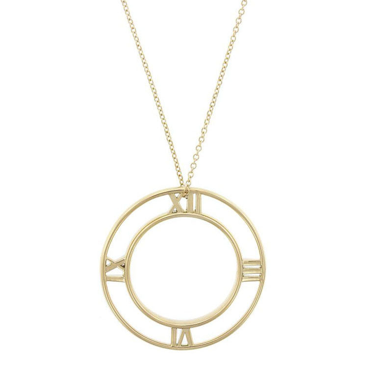 TIF9901047 light gold Roman ring pendant