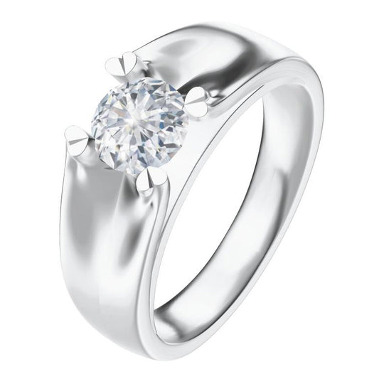 KDY-N3828466 Four-prong concave arm approximately 1ct diamond ring