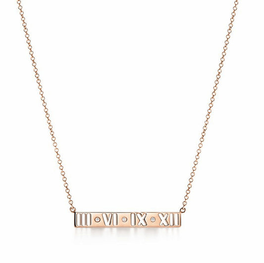 TIF5337623 hollow diamond horizontal bar Roman tether pendant