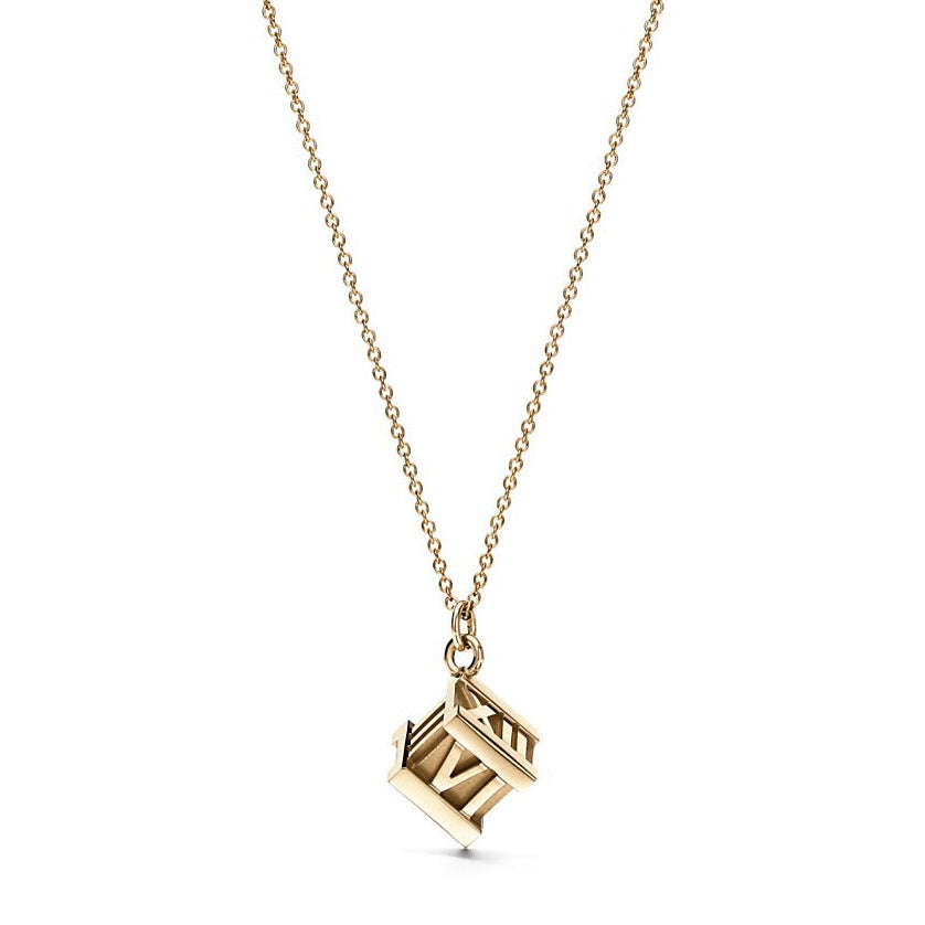 TIF71771001 square light gold Roman pendant