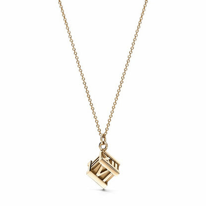 TIF71771001 square light gold Roman pendant