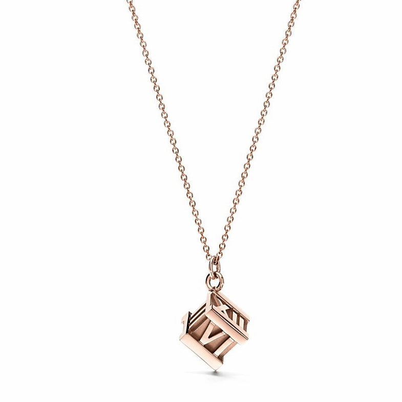 TIF71771001 square light gold Roman pendant