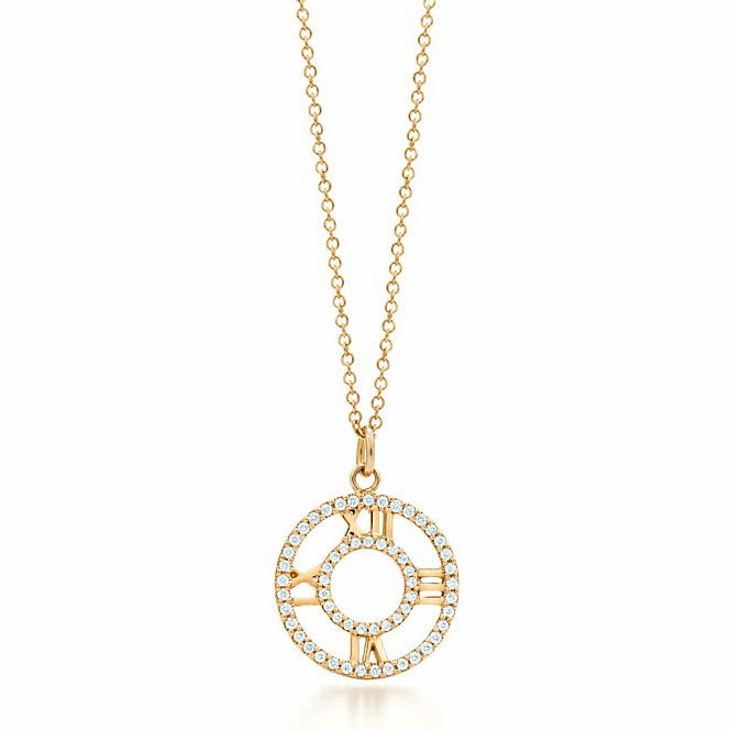 TIF79284638 hollow diamond Roman small pendant
