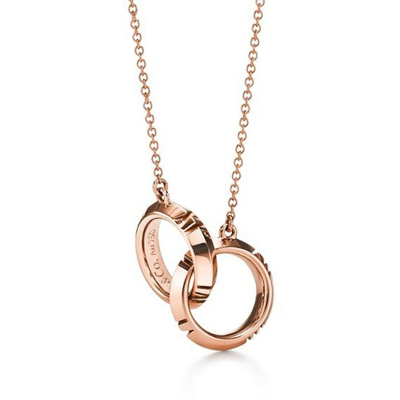 TIF20713350 double buckle sword spine light gold ring pendant