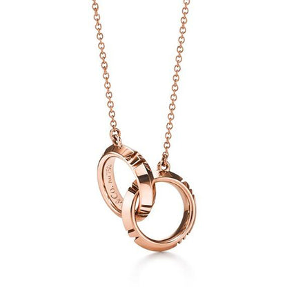TIF20713350 double buckle sword spine light gold ring pendant