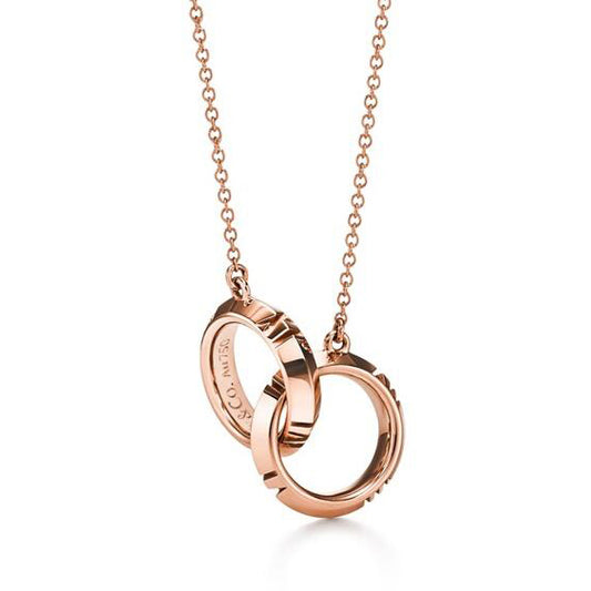 TIF20713350 double buckle sword spine light gold ring pendant