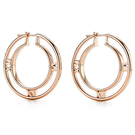 TIF10636895 Roman light gold hoop earrings
