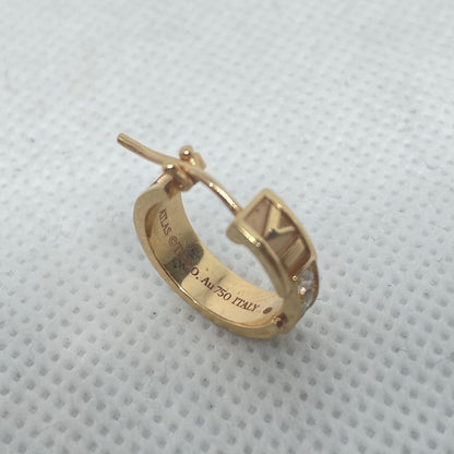 TIF97687694 guest version three-diamond hoop-shaped Roman word earrings