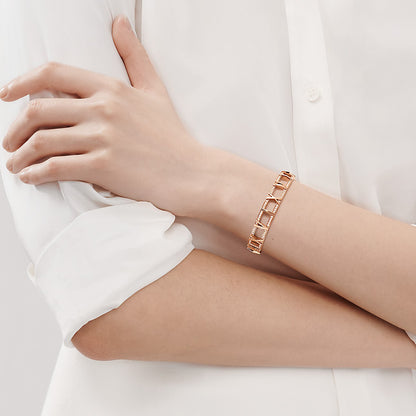 TIF46767864 diamond hollow Roman font bracelet