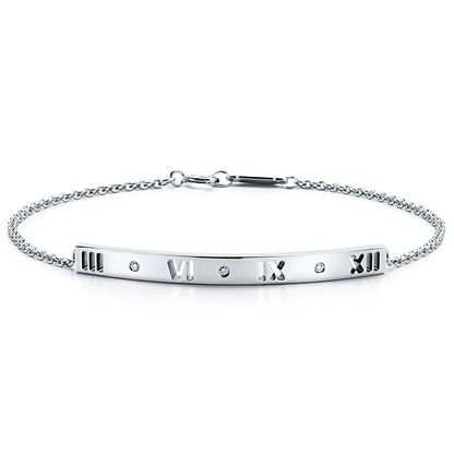 TIF20997993 hollow three diamond Roman bracelet