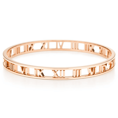 TIF39622415 narrow light gold Roman bracelet