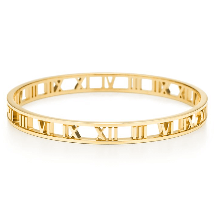 TIF39622415 narrow light gold Roman bracelet
