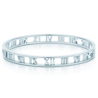 TIF39622415 narrow light gold Roman bracelet