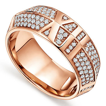 TIF67809211 full diamond sword spine Roman font ring