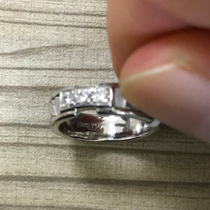 TIF88208584 guest version three diamond Roman font wide ring