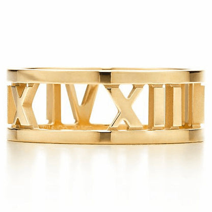 TIF79020335 light gold Roman hollow ring