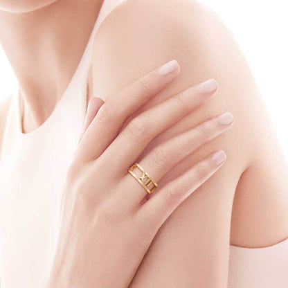 TIF79020335 light gold Roman hollow ring