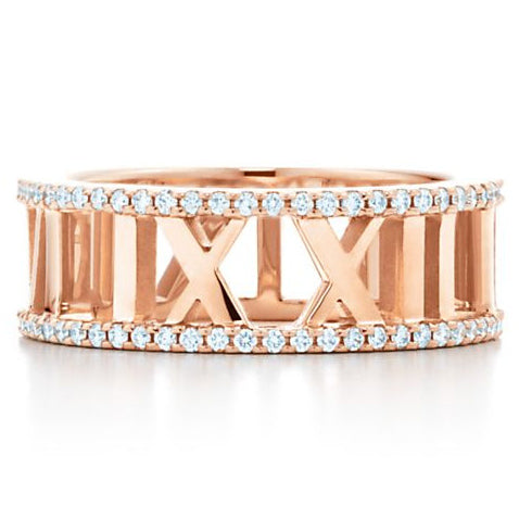 TIF692633 Roman tiger claw inlaid stone ring on both sides
