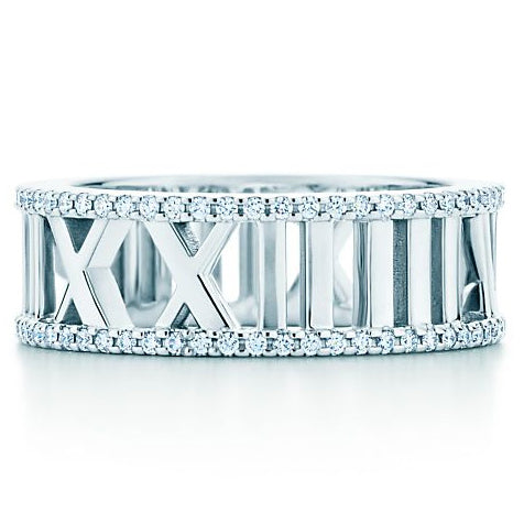 TIF692633 Roman tiger claw inlaid stone ring on both sides