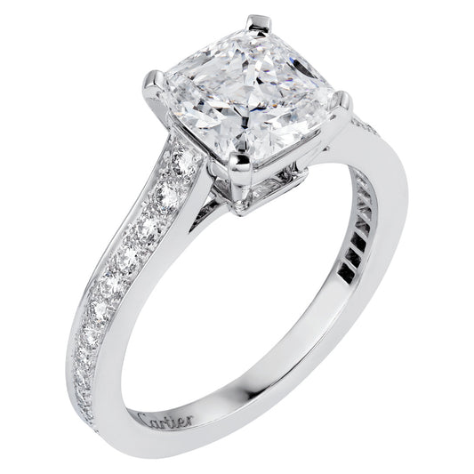 KDY-H4208900 Trapezoidal spade edge straight arm cushion diamond ring