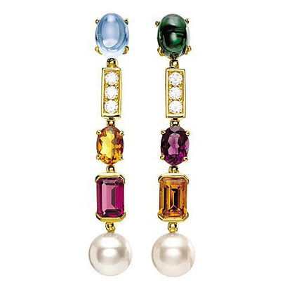 BGL-334678-OR852108 straight colorful treasure inch ear clip earrings