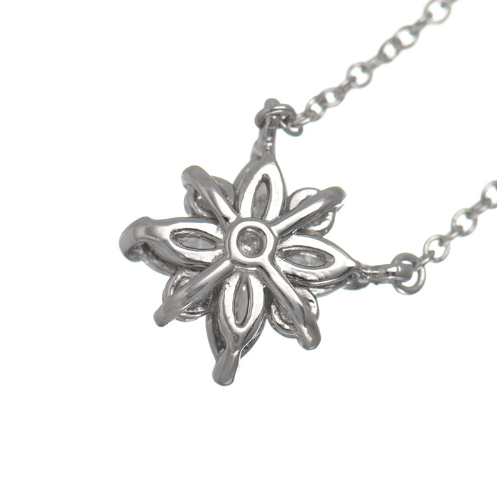 TIF7587106 Snowflake Marquise Diamond Chain Pendant