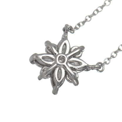TIF7587106 Snowflake Marquise Diamond Chain Pendant
