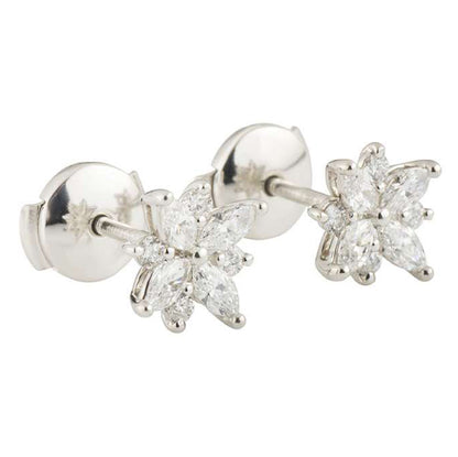 TIF97027149 snowflake marquise diamond earrings