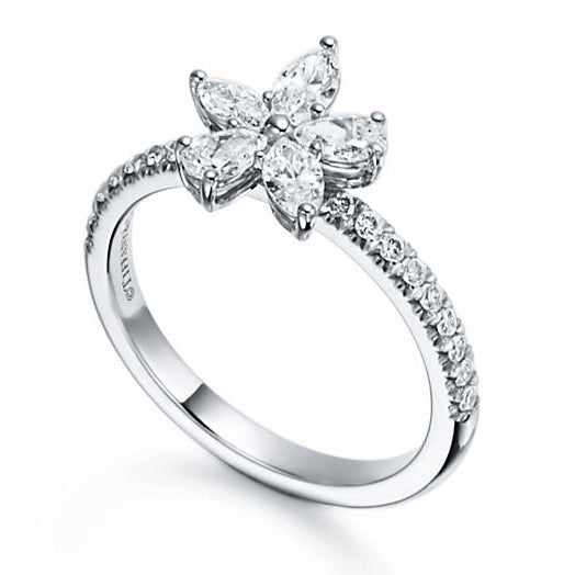 TIF86993899 five-leaf horse eye drop flower ring