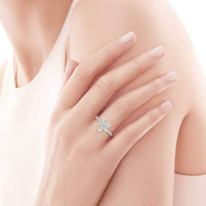 TIF86993899 five-leaf horse eye drop flower ring