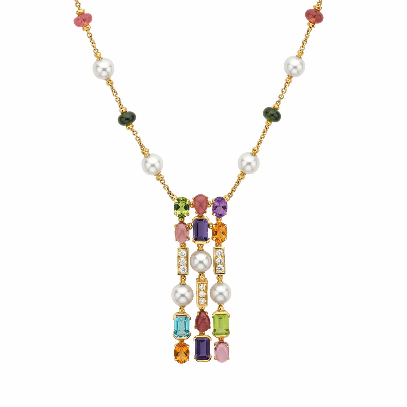 BGL-334668-CL852112 straight colored treasure necklace