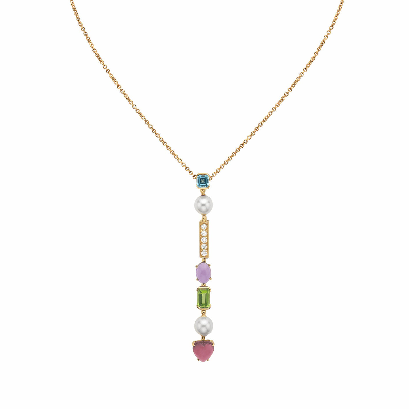 BGL-334667-CL852113 straight colored treasure necklace