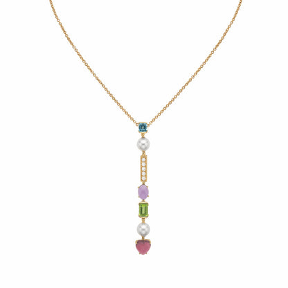 BGL-334667-CL852113 straight colored treasure necklace