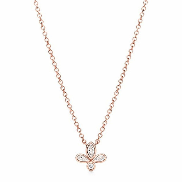 TIF23905056 three-leaf marquise diamond bolt chain pendant