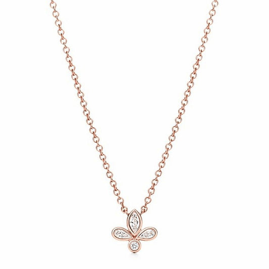 TIF23905056 three-leaf marquise diamond bolt chain pendant