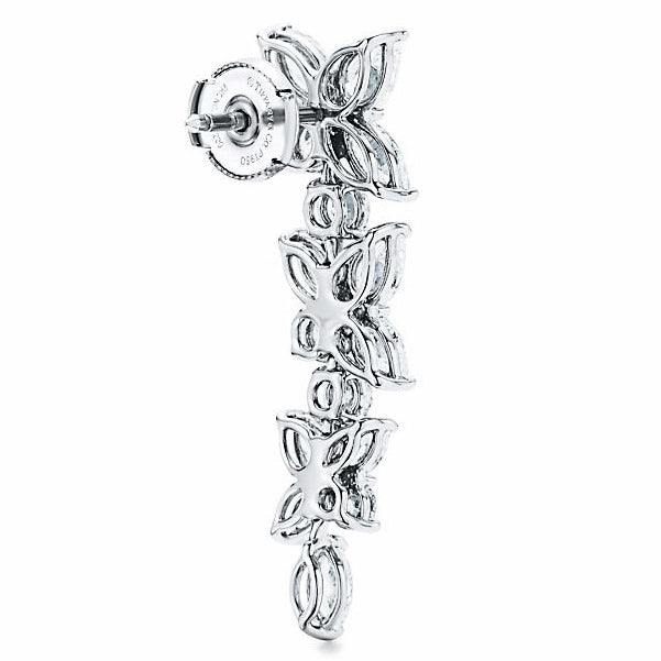 TIF24281565 four-leaf marquise diamond flower cluster earrings earrings