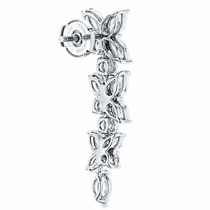 TIF24281565 four-leaf marquise diamond flower cluster earrings earrings