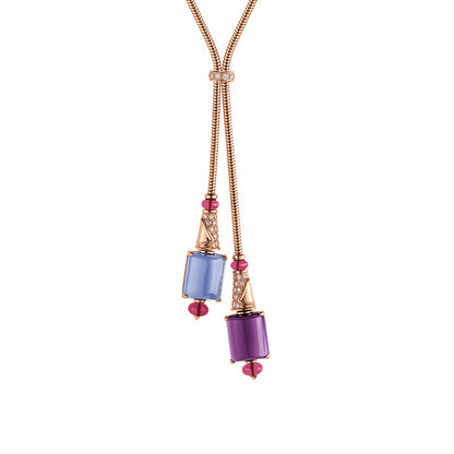 BGL-349572-CL856872 Peach tip colorful treasure necklace